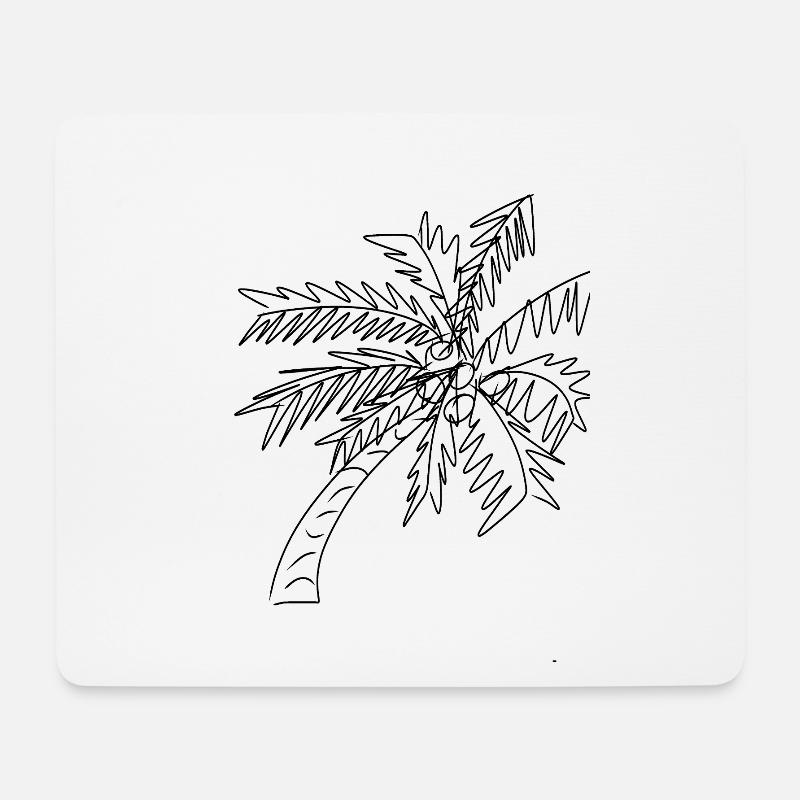 Kokospalme - Mousepad (Querformat) - Weiß