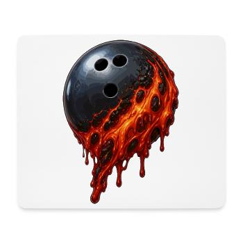 Boule de bowling en lave - Tapis de souris (format paysage) - blanc - Devant
