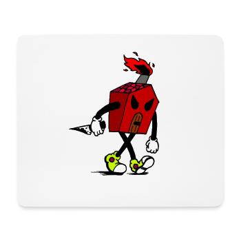 Wütendes Haus - Mousepad (Querformat) - Weiß - Vorne