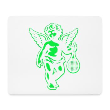 Tennis Shirt Angel Cherub Retro Renaissance neon green - Mouse Pad (horizontal) - white - Front