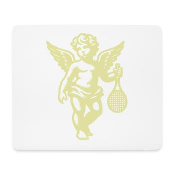 Tennis Fun Shirt Angel Cherub Retro Renaissance - Mouse Pad (horizontal) - white - Front