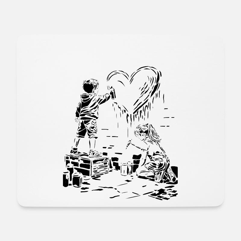 Farbliebhaber - Mousepad (Querformat) - Weiß