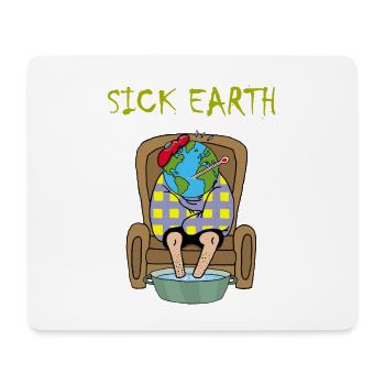 Planet Erde ist krank - Mousepad (Querformat) - Weiß - Vorne