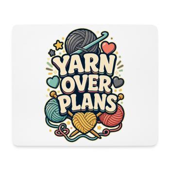 YARN OVER PLANS - Mousepad (Querformat) - Weiß - Vorne