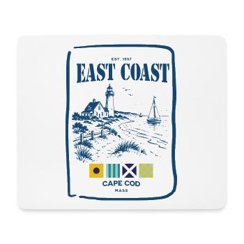 Cape Cod East Coast Leuchtturm & Meer - Mousepad (Querformat) - Weiß - Vorne