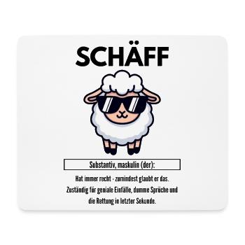 Schäff - Mousepad (Querformat) - Weiß - Vorne