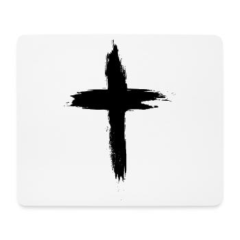 Christen Kreuz - Mousepad (Querformat) - Weiß - Vorne