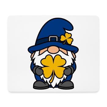 Colorful Lucky Dwarf with Shamrock - Mouse Pad (horizontal) - white - Front