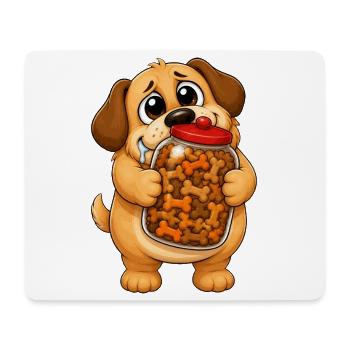 Obsession des bocs de friandises pour chiens qui bavent - Tapis de souris (format paysage) - blanc - Devant