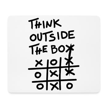 Denk außerhalb der Box-Bahn - Mousepad (Querformat) - Weiß - Vorne