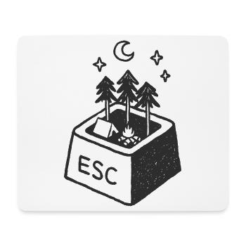  ESC-ape to the wild - Mousepad (Querformat) - Weiß - Vorne