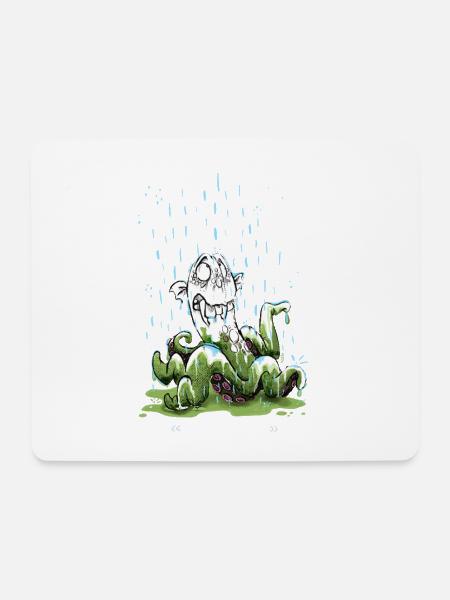 Regen Monster - Mousepad (Querformat) - Weiß