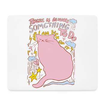 ES GIBT IMMER ETWAS ZU TUN - Mousepad (Querformat) - Weiß - Vorne