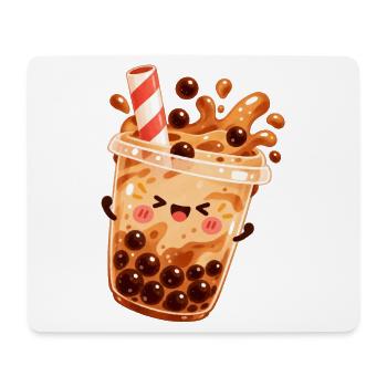 Kawaii Bubble Tea Becher - Mousepad (Querformat) - Weiß - Vorne