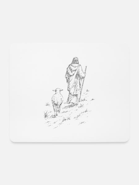 Jesus – Der Weg - Mousepad (Querformat) - Weiß