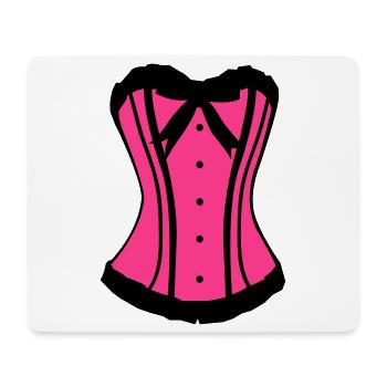 Pinker Korsett Noir-Kontrast - Mousepad (Querformat) - Weiß - Vorne
