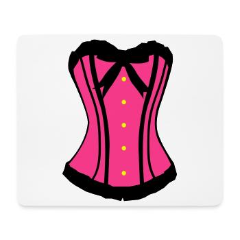 Rosa Korsett Pink Kontrast - Mousepad (Querformat) - Weiß - Vorne