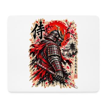 Samurai Krieger – Japanischer Ehrenkodex - Mousepad (Querformat) - Weiß - Vorne