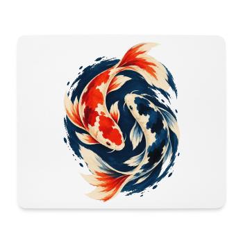 Koi Karpfen Japanischer Zierfisch - Mousepad (Querformat) - Weiß - Vorne