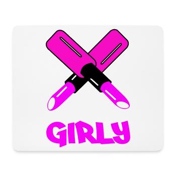 GIRLY Neon Cutout Typography - Mousepad (Querformat) - Weiß - Vorne