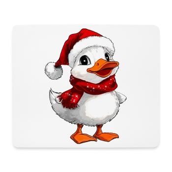 Weisses Entchen Weihnachten - Mousepad (Querformat) - Weiß - Vorne
