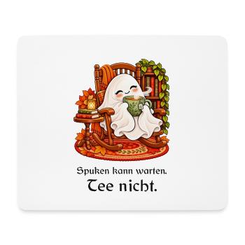 Teeliebhaber-Geist im Schaukelstuhl - Mousepad (Querformat) - Weiß - Vorne