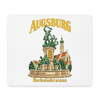 Augsburg Herkulesbrunnen - Mousepad (Querformat) - Weiß - Vorne