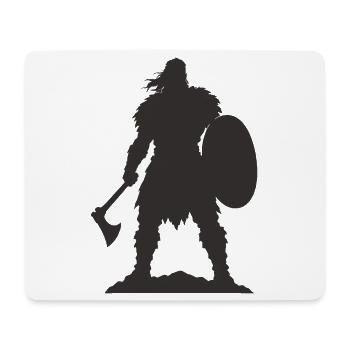 Wikinger Krieger mit Axt und Schild - Mousepad (Querformat) - Weiß - Vorne