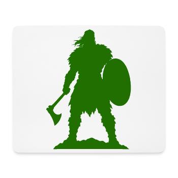 Wikinger Krieger Silhouette - Mousepad (Querformat) - Weiß - Vorne