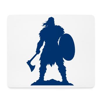 Wikinger Kämpfer Silhouette - Mousepad (Querformat) - Weiß - Vorne