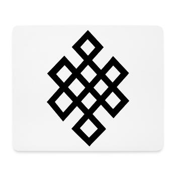 Tibet Symbole Chance - Tapis de souris (format paysage) - blanc - Devant
