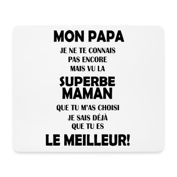 Annonce grossesse Cadeau Futur Papa Future Maman - Tapis de souris (format paysage) - blanc - Devant
