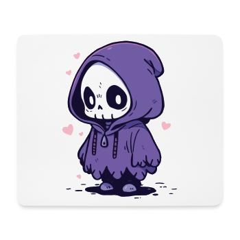 Cute Halloween Skeleton - Cute Scary Design - Mouse Pad (horizontal) - white - Front