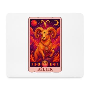 Tarot Bélier - Tapis de souris (format paysage) - blanc - Devant