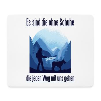 Hunde Spaziergang Spazieren gehen mit Hunden - Mousepad (Querformat) - Weiß - Vorne