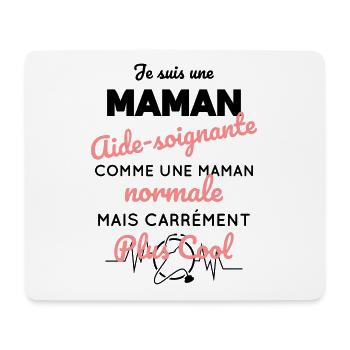 Maman aide-soignante comme maman normale plus cool - Tapis de souris (format paysage) - blanc - Devant