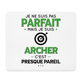 Je ne suis pas parfait mais mais je suis archer - Tapis de souris (format paysage) - blanc - Devant