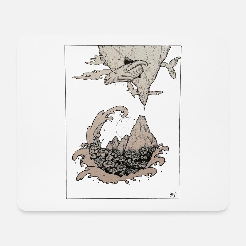 Wal - Mousepad (Querformat) - Weiß