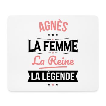 Agnès - La Femme - La Reine - La Légende - Tapis de souris (format paysage) - blanc - Devant