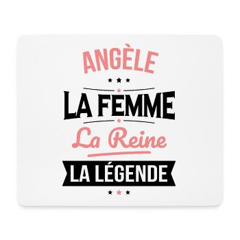 Angèle - La Femme - La Reine - La Légende - Tapis de souris (format paysage) - blanc - Devant