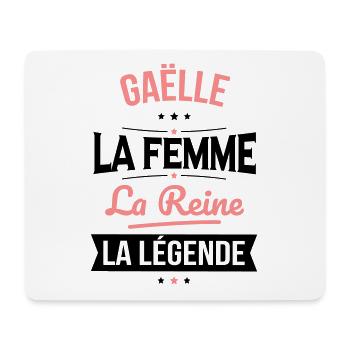 Gaëlle - La Femme - La Reine - La Légende - Tapis de souris (format paysage) - blanc - Devant