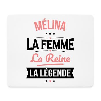 Mélina - La Femme - La Reine - La Légende - Tapis de souris (format paysage) - blanc - Devant