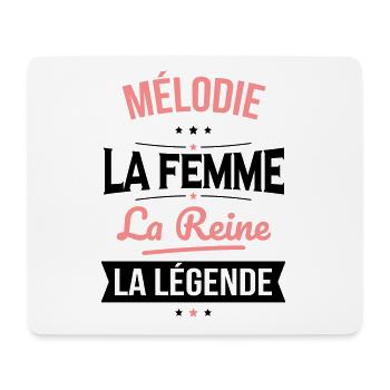 Mélodie - La Femme - La Reine - La Légende - Tapis de souris (format paysage) - blanc - Devant