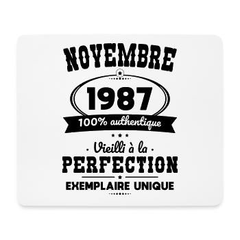 Anniversaire 35 ans - Novembre 1987 Perfection - Tapis de souris (format paysage) - blanc - Devant