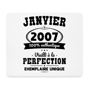 18th Birthday - January 2007 Perfection - Mouse Pad (horizontal) - white - Front