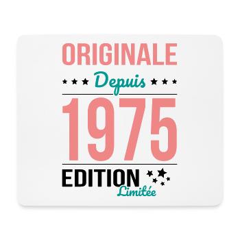 Anniversaire 50 ans - Originale depuis 1975 - Tapis de souris (format paysage) - blanc - Devant
