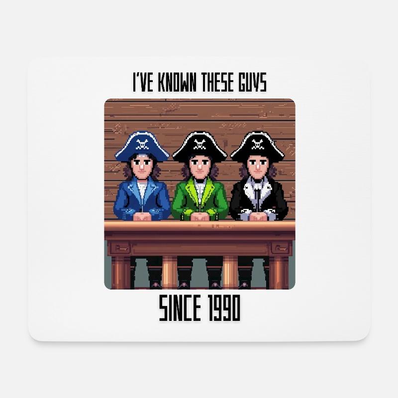 Ive known these guys since 1990 - 8 Bit Retro - Mousepad (Querformat) - Weiß