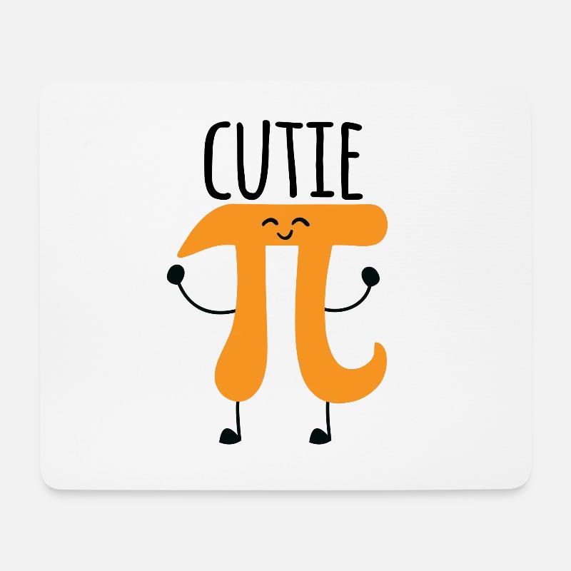 Cutie Pi - Mousepad (Querformat) - Weiß