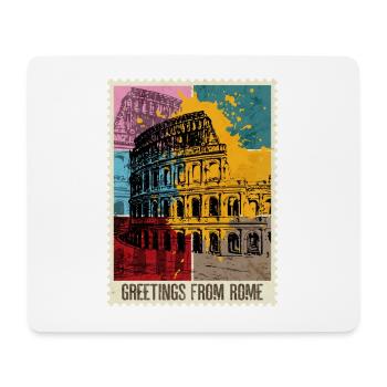 Rome Rome Italy City Skyline Stamp Colorful - Mouse Pad (horizontal) - white - Front