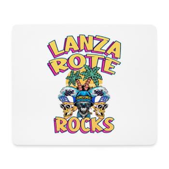 Lanzarote Sommer Sonne Strand Palmen Totenkopf - Mousepad (Querformat) - Weiß - Vorne